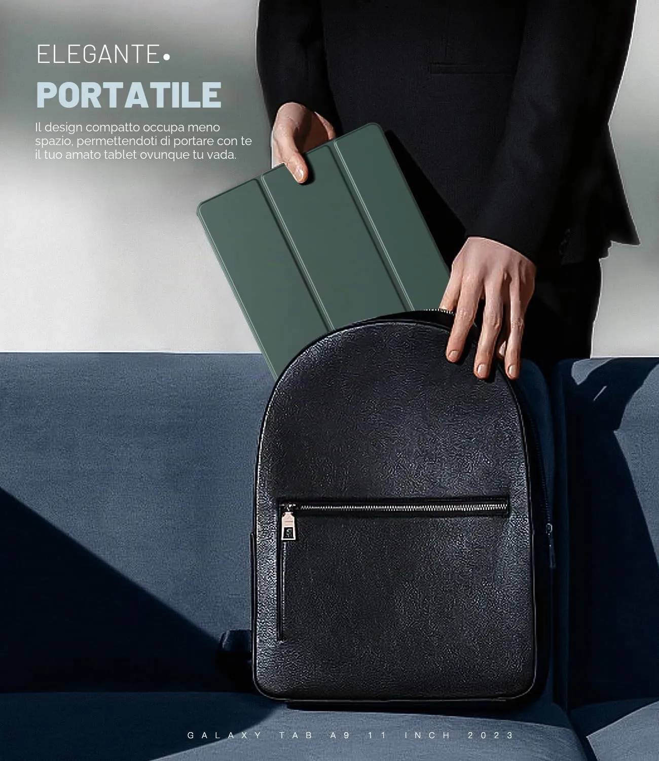 TiMOVO Cover per Samsung Galaxy Tab A11+/A9+ 11" (2025/2023), Verde Notte - immagine 7