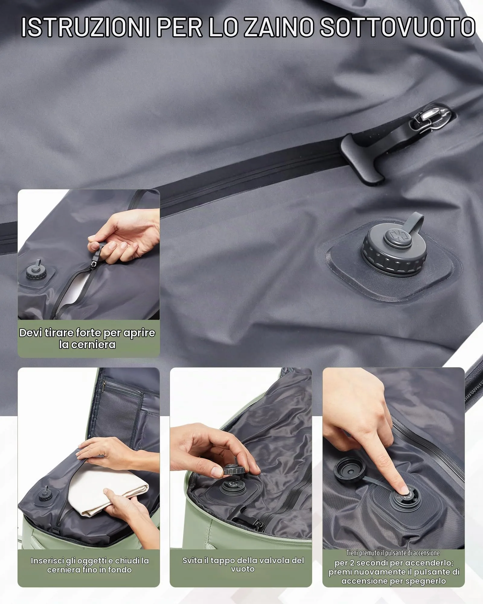SZLX Zaino da Viaggio Sottovuoto con Pompa 40x30x20 per Ryanair Wizzair Vueling, Borsa da Cabina con Scomparto Scarpe e Porta USB per Laptop 14 Pollici - immagine 9