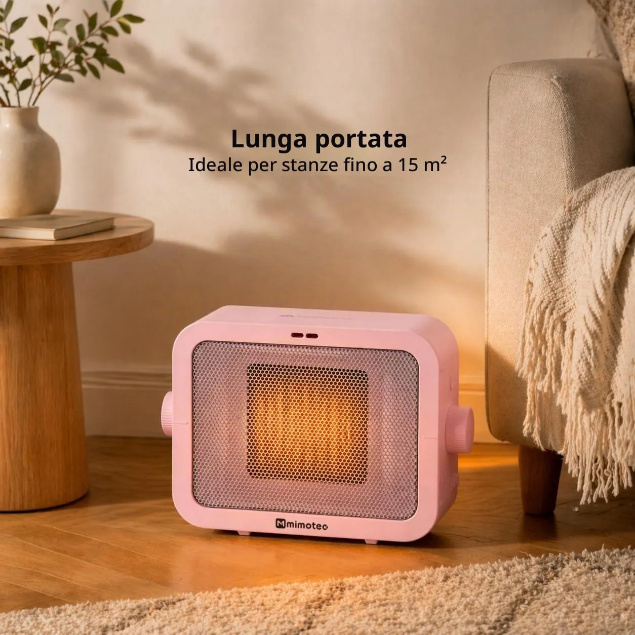 M Mimotec Calefattore Ceramico Elettrico Pink 1500W MI7060 - immagine 9