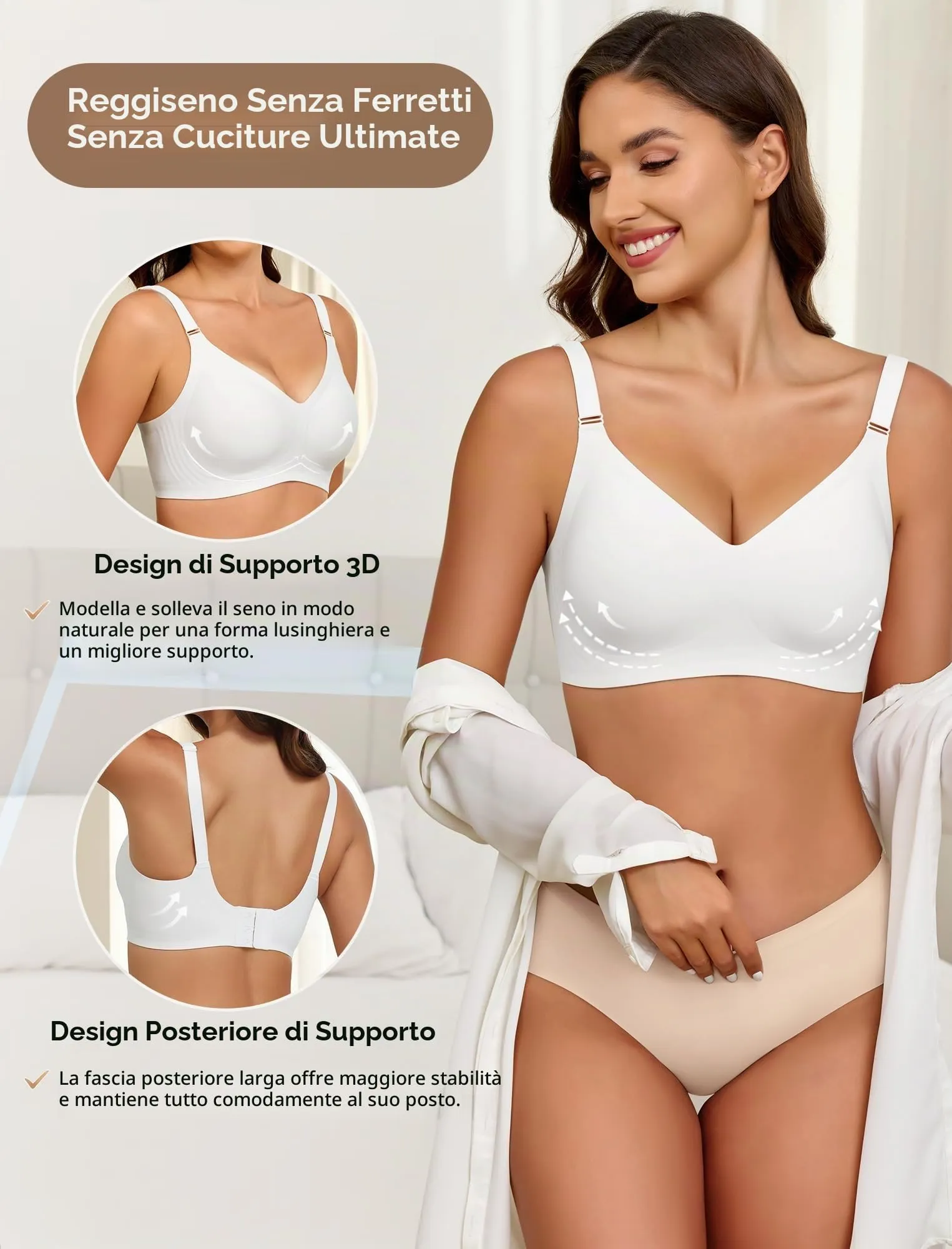 EIISSION Reggiseno Donna Senza Ferretto Seamless Comfort Classico - immagine 4