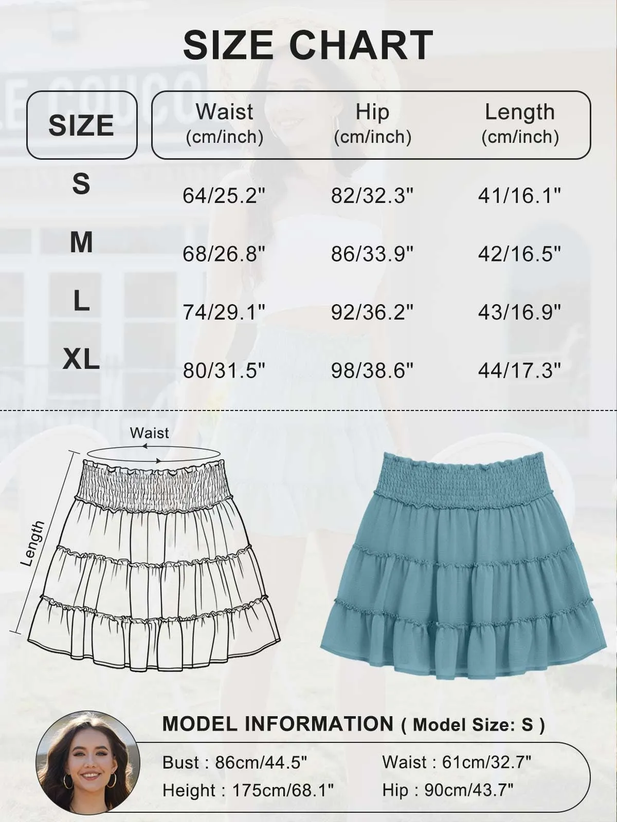 CheChury Mini Gonna Donna Vita Alta in Tulle a Balze con Pantaloncini Interni - immagine 6
