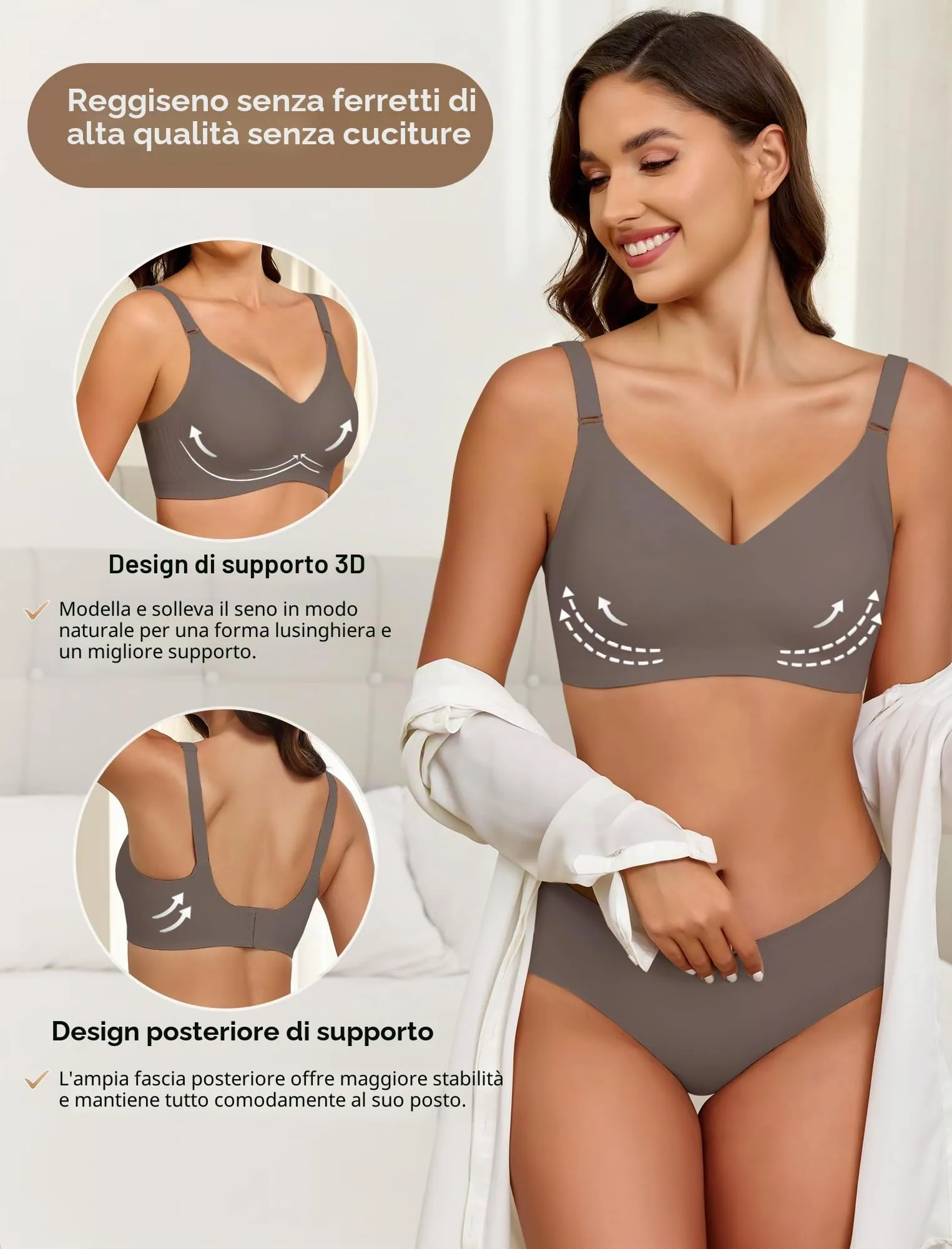 EIISSION Reggiseno Donna Senza Ferretto Seamless Comfort Classico - immagine 4