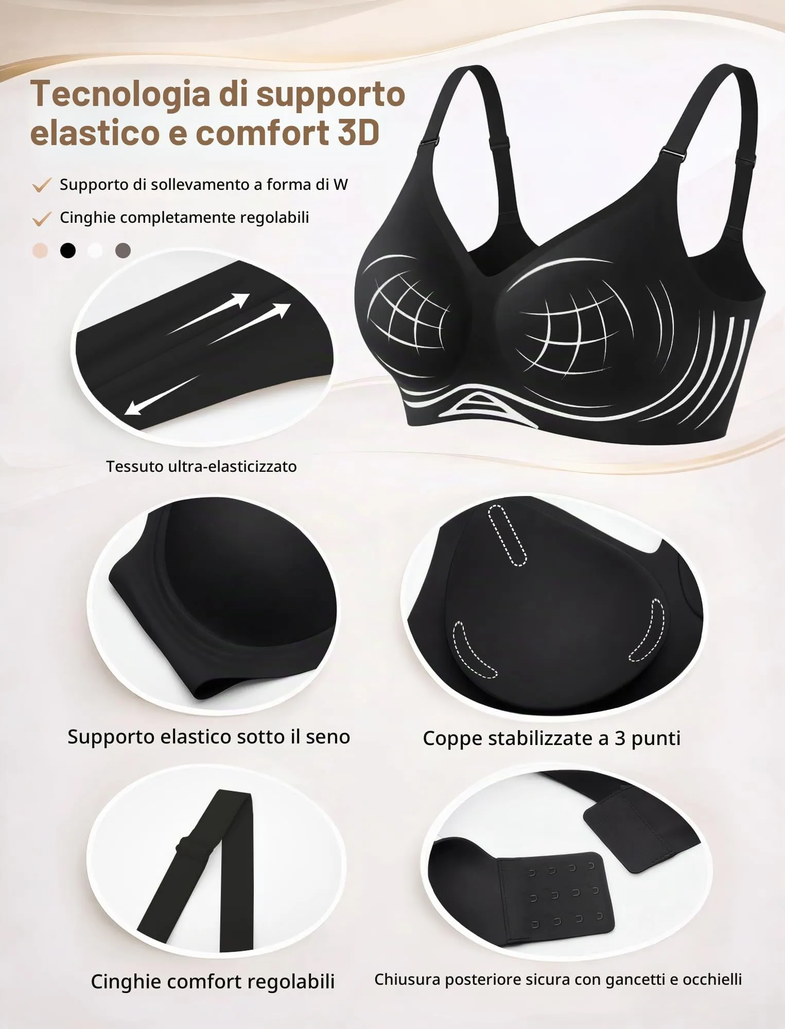 EIISSION Reggiseno Donna Senza Ferretto Seamless Comfort Classico - immagine 5