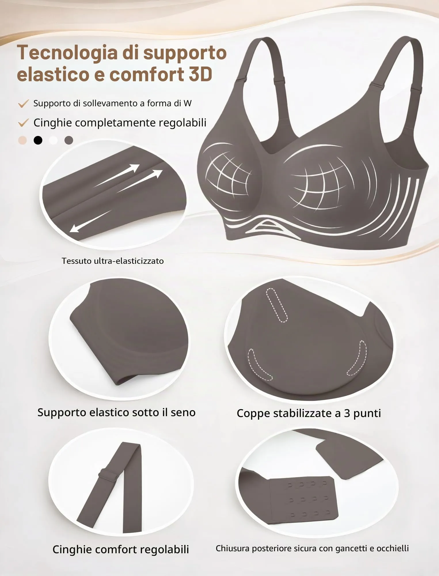 EIISSION Reggiseno Donna Senza Ferretto Seamless Comfort Classico - immagine 5