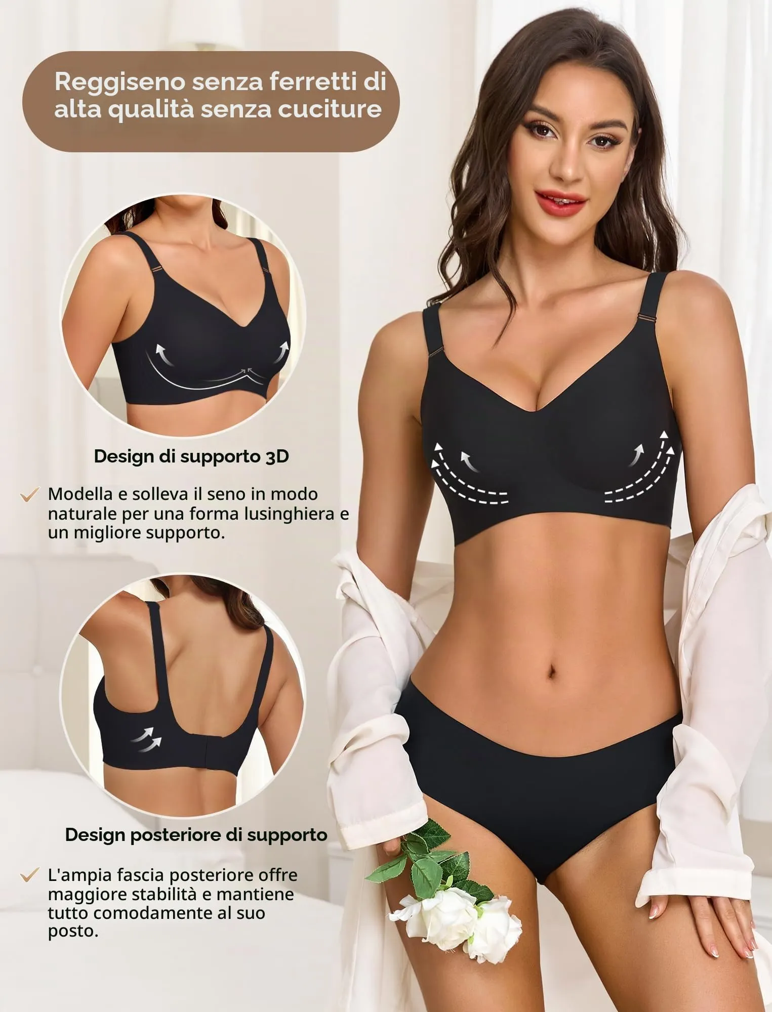 EIISSION Reggiseno Donna Senza Ferretto Seamless Comfort Classico - immagine 4