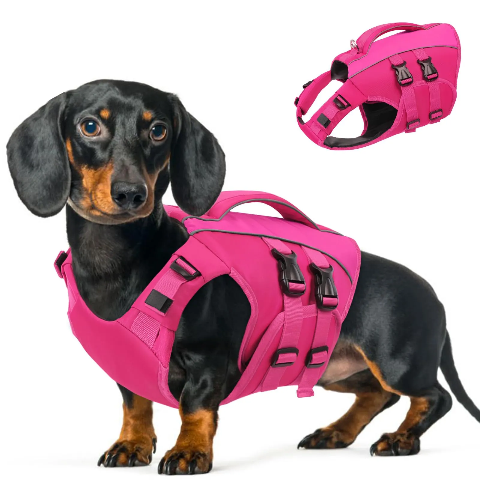 Queenmore Salvagente per Cani Taglia S, Ripstop, Rosa - immagine 1