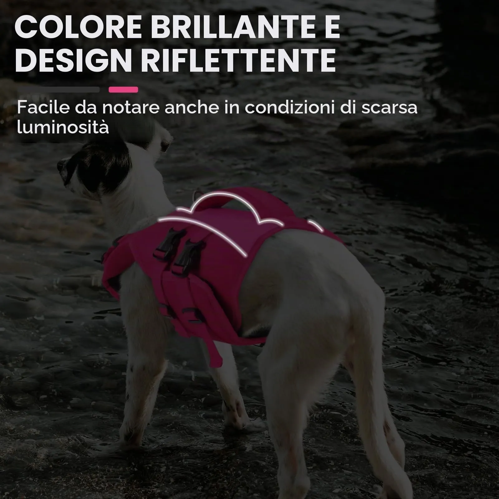 Queenmore Salvagente per Cani Taglia S, Ripstop, Rosa - immagine 3