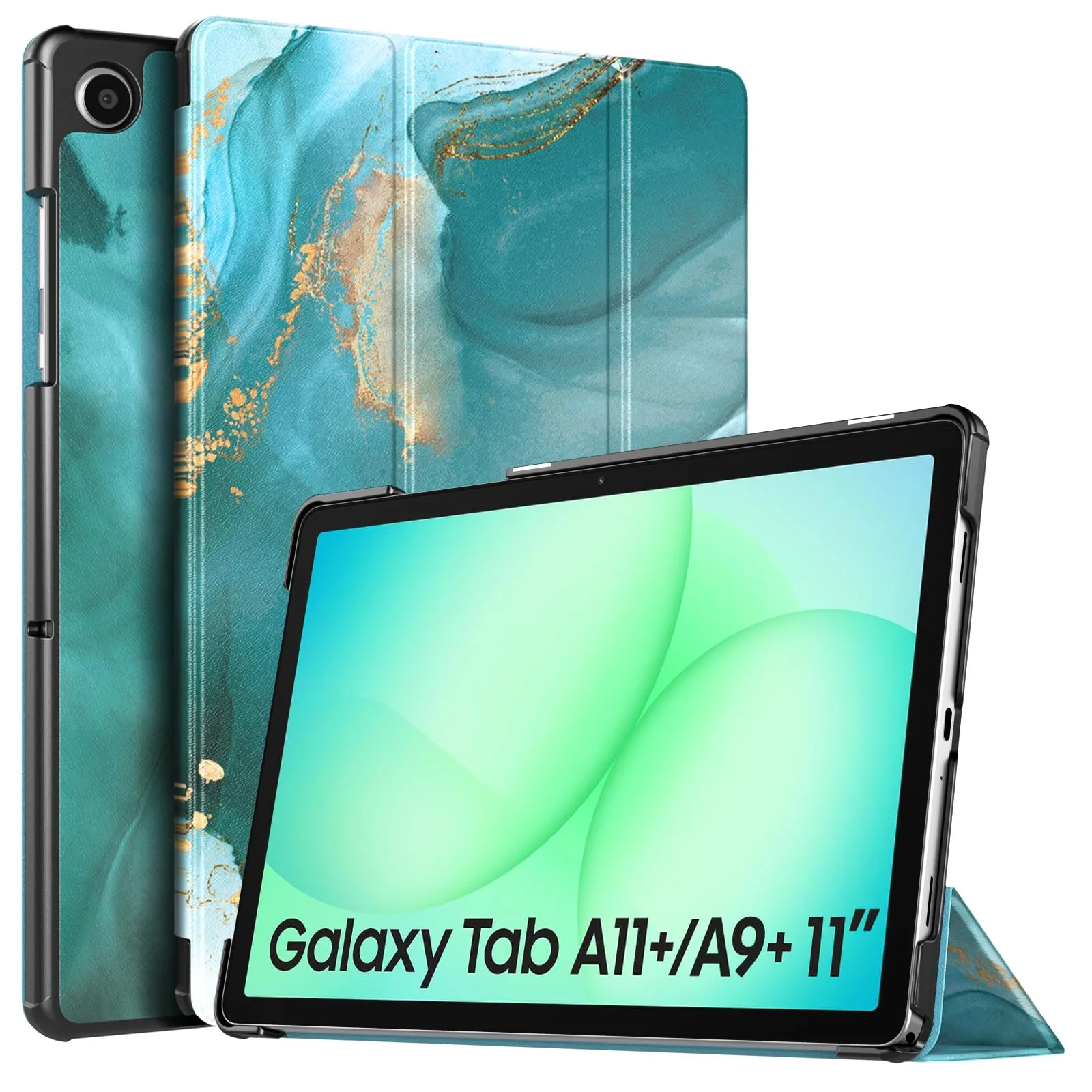 TiMOVO Cover per Samsung Galaxy Tab A11+/A9+ 11", Blu Pavone Setoso - immagine 1