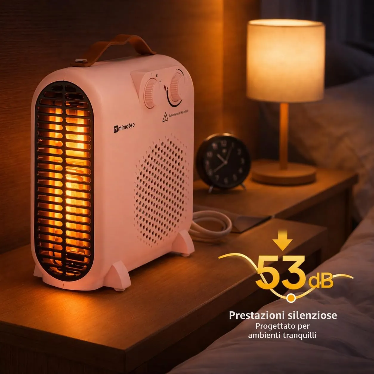 M Mimotec Pink Compact Stufa Elettrica 2000W MI7056 - immagine 5