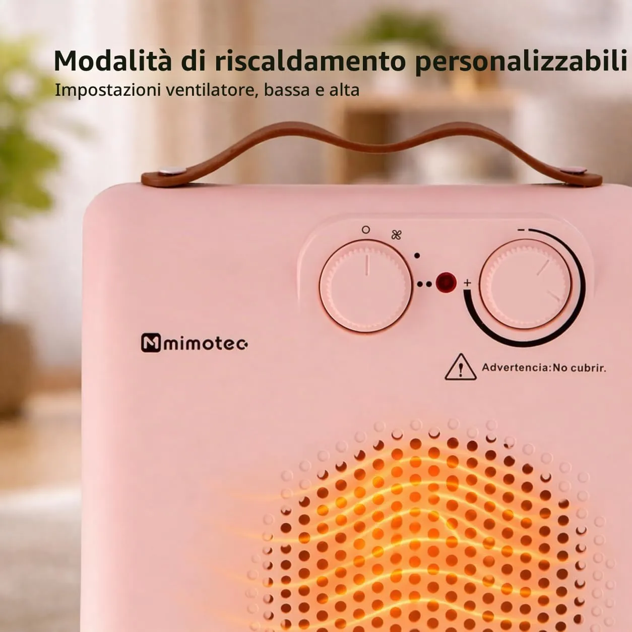 M Mimotec Pink Compact Stufa Elettrica 2000W MI7056 - immagine 8