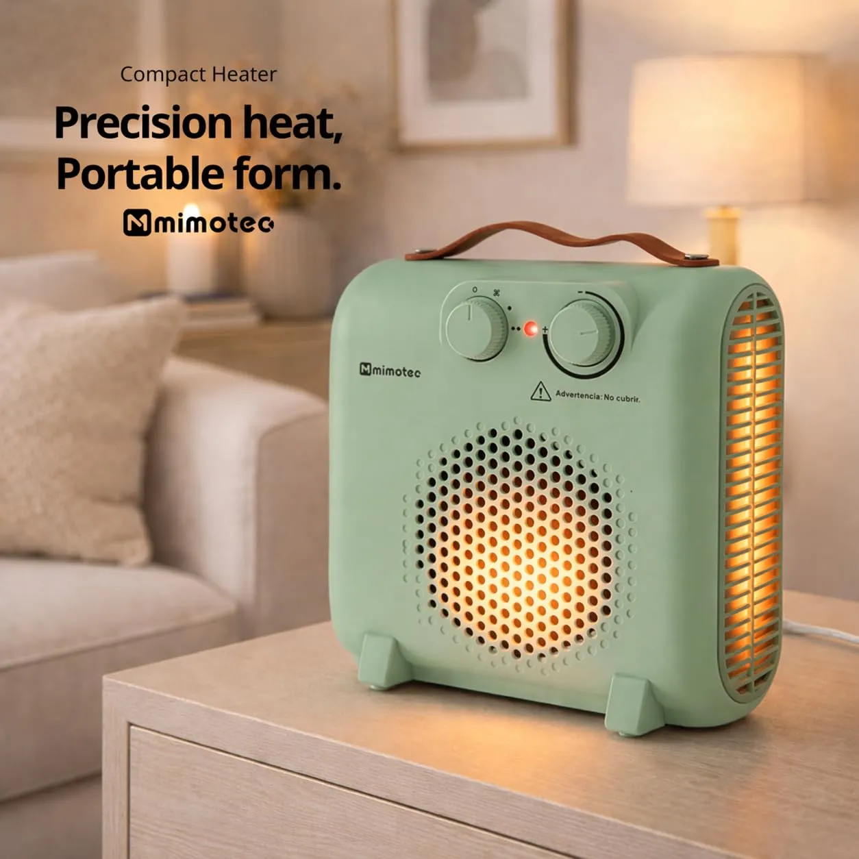 M Mimotec Green Compact Stufa Elettrica 2000W MI7058 - immagine 3