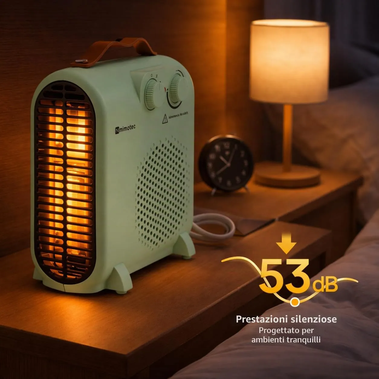 M Mimotec Green Compact Stufa Elettrica 2000W MI7058 - immagine 5
