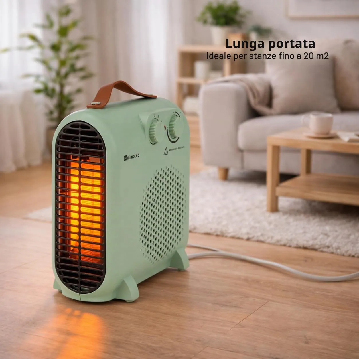M Mimotec Green Compact Stufa Elettrica 2000W MI7058 - immagine 9