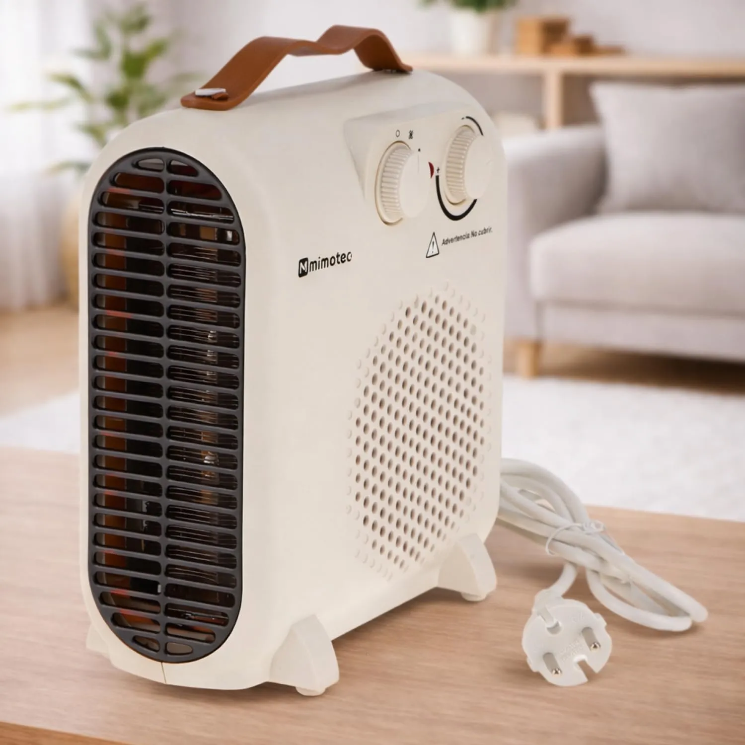 M Mimotec White Broken Compact Stufa Elettrica 2000W MI7057 - immagine 1