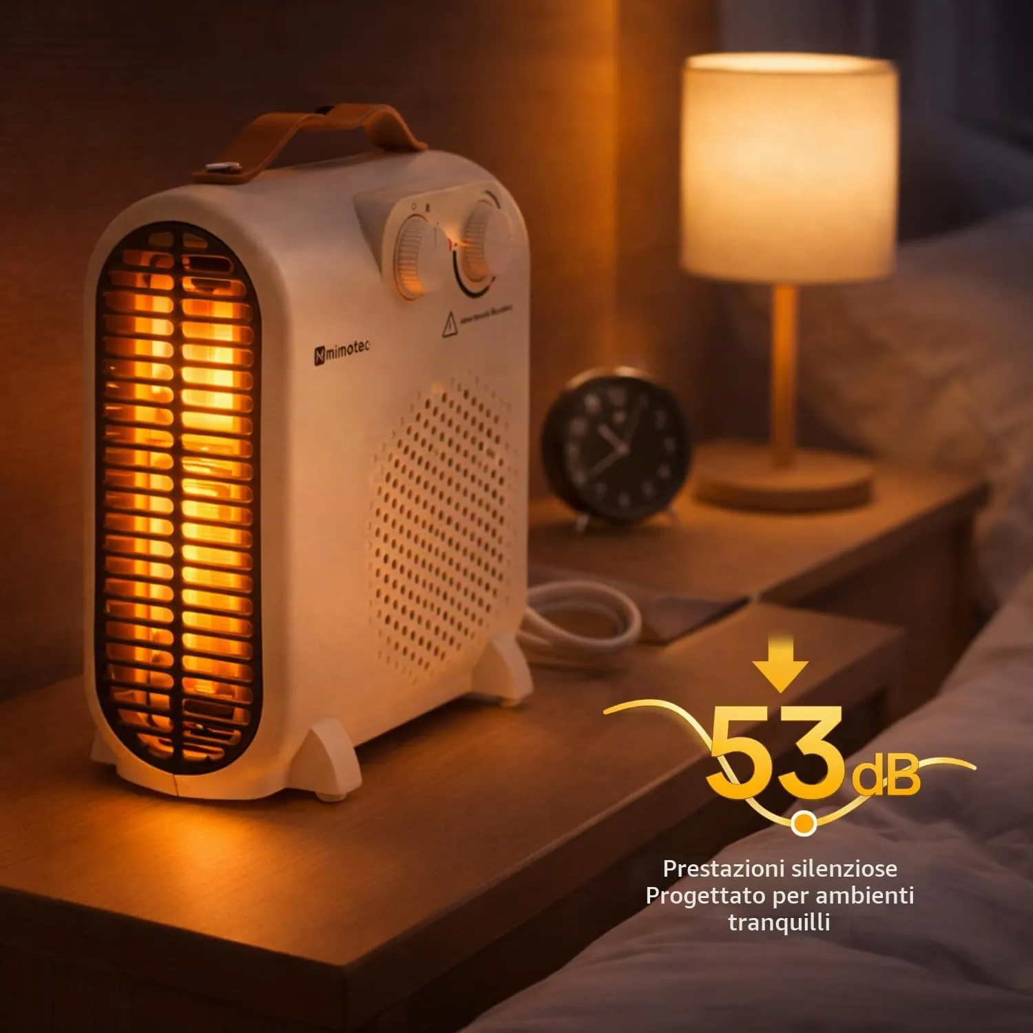 M Mimotec White Broken Compact Stufa Elettrica 2000W MI7057 - immagine 5