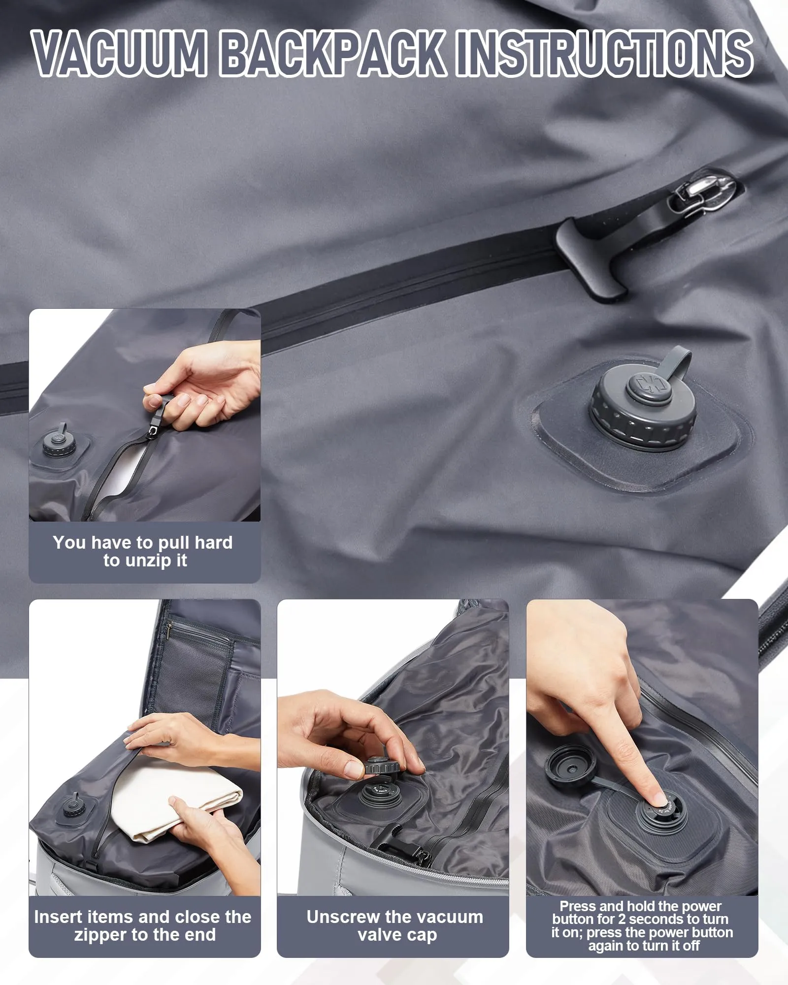 SZLX Zaino da Viaggio Sottovuoto con Pompa 40x30x20 per Ryanair Wizzair Vueling, Borsa da Cabina con Scomparto Scarpe e Porta USB per Laptop 14 Pollici - immagine 9