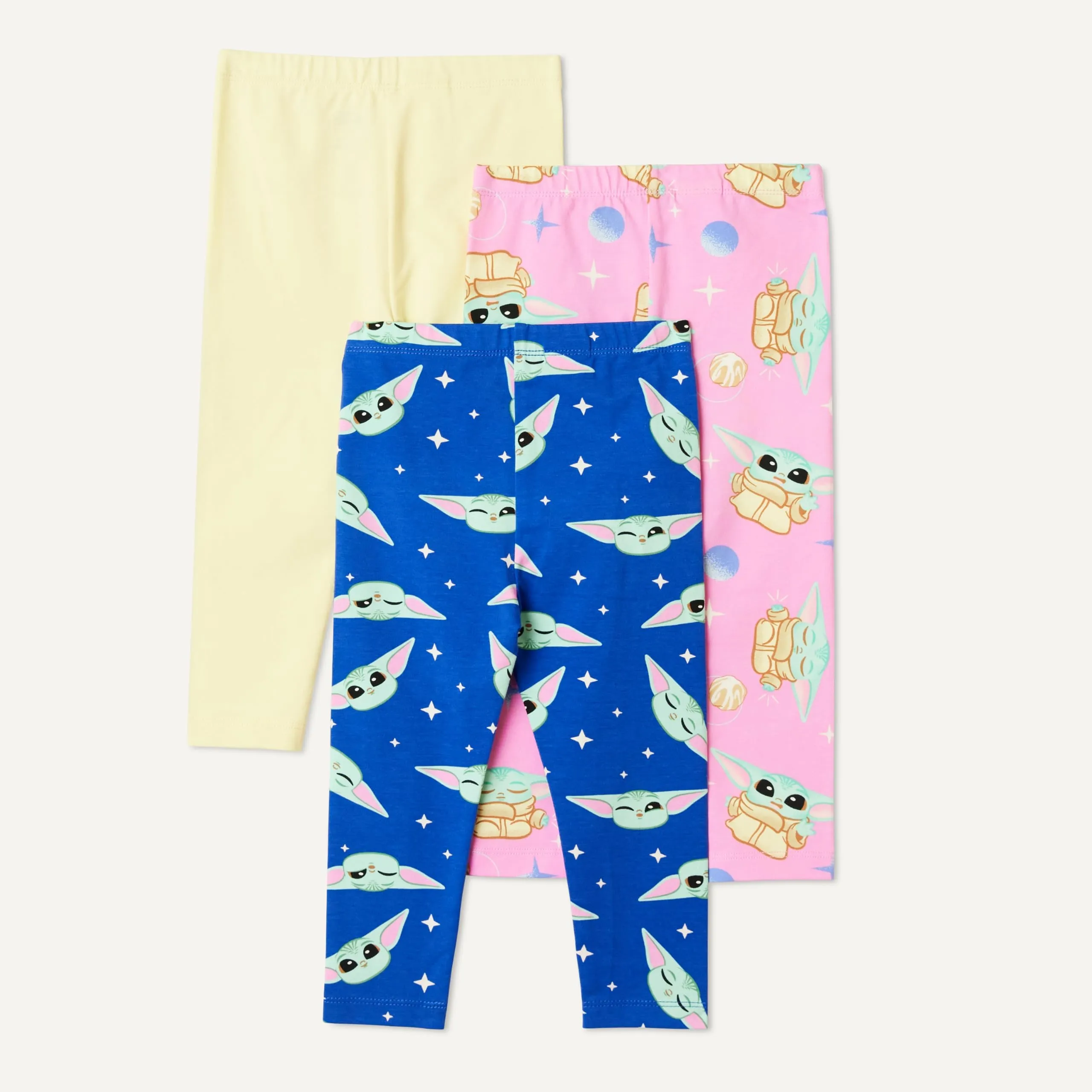 Amazon Essentials Disney Leggings da Bambina, Motivo Grogu Sky, Confezione da 3, 11-12 anni - immagine 3