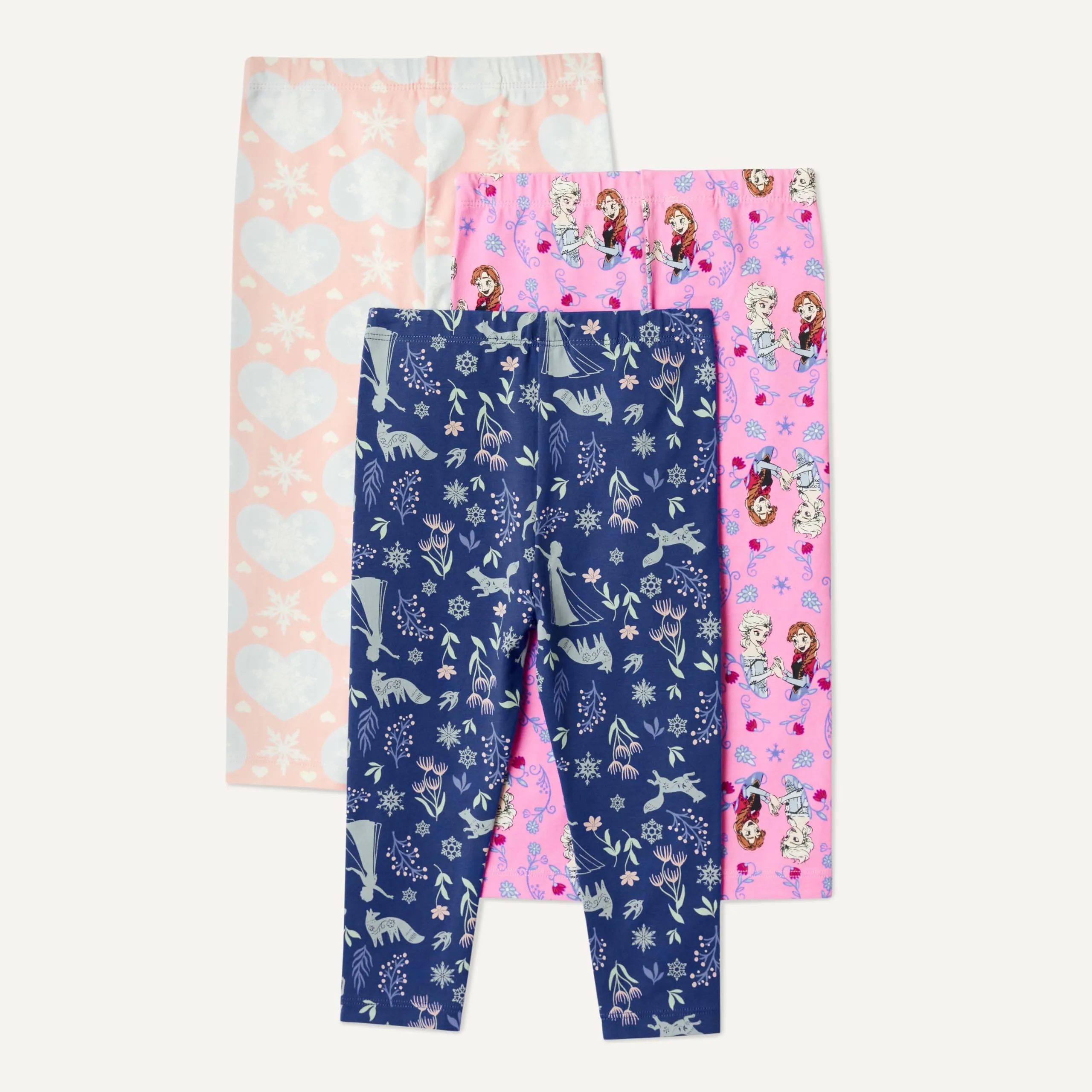 Amazon Essentials Disney Leggings da Bambina, Motivo Frozen Friends, Confezione da 3, 7-8 anni - immagine 3