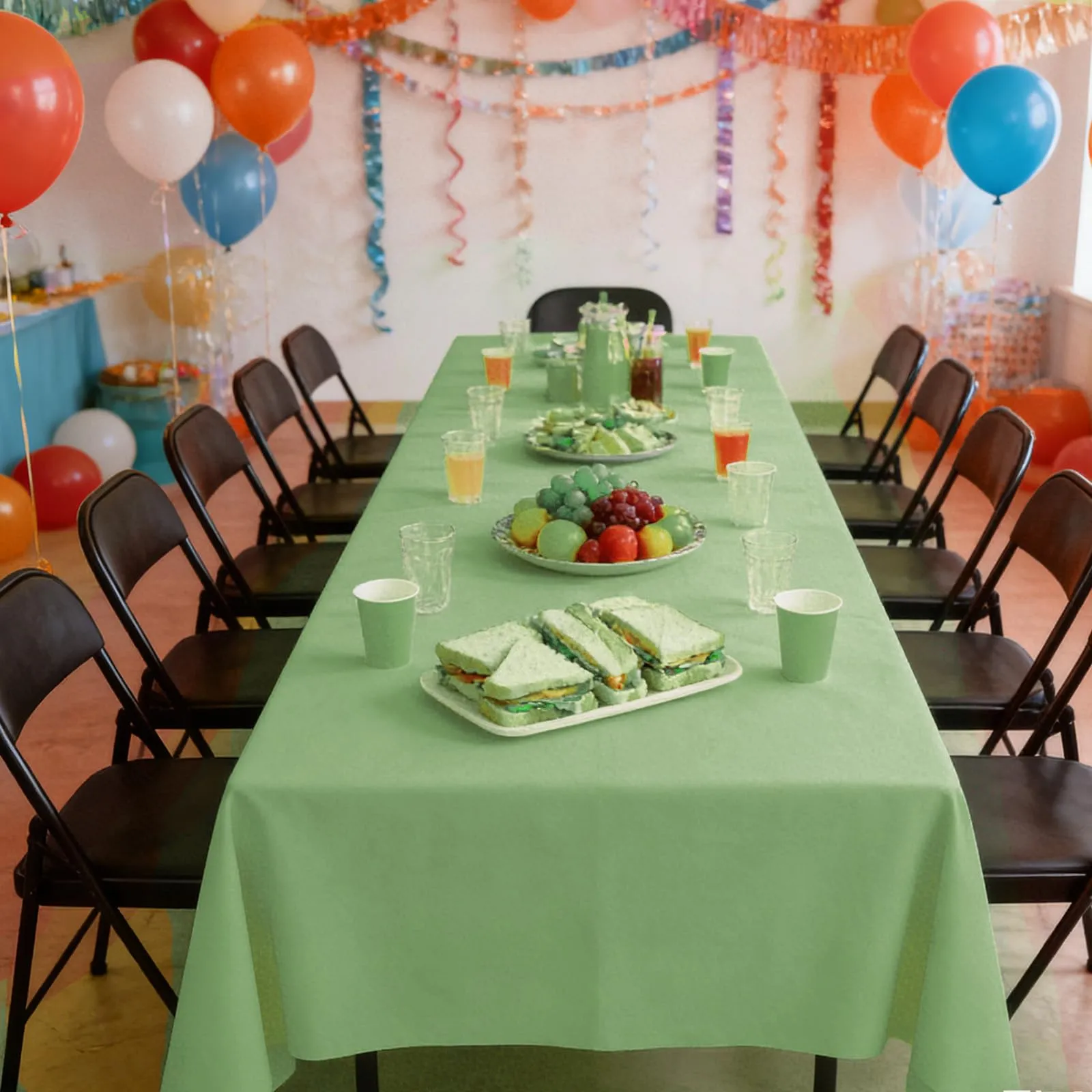 YAAVAAW Tovaglie in plastica usa e getta, rettangolari, 137 x 274 cm, verde salvia, confezione da 4 pezzi - immagine 6