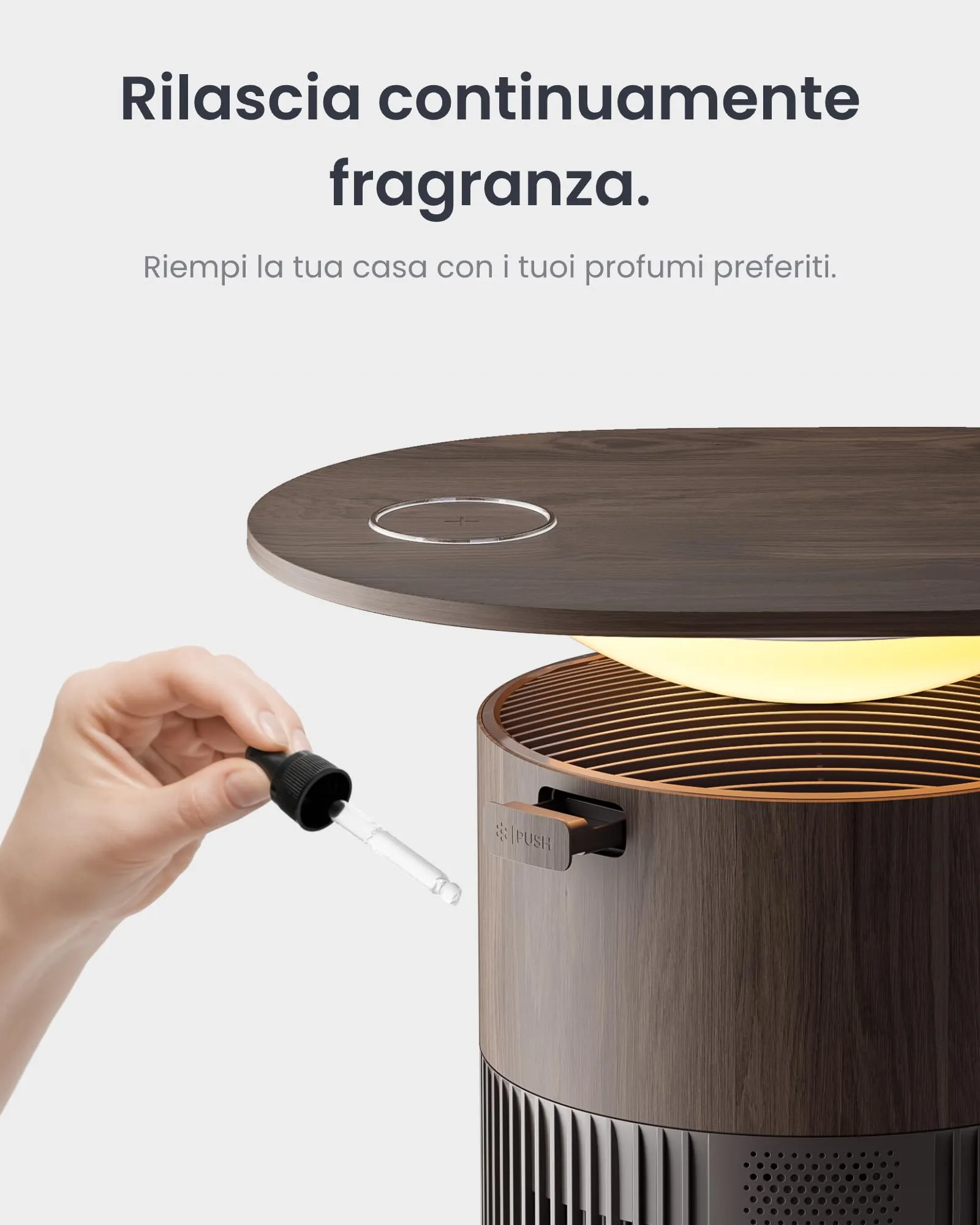 SwitchBot Purificatore d'aria da tavolo con App, Filtro HEPA, CADR 400m³/h, Colore Legno Noce - immagine 8