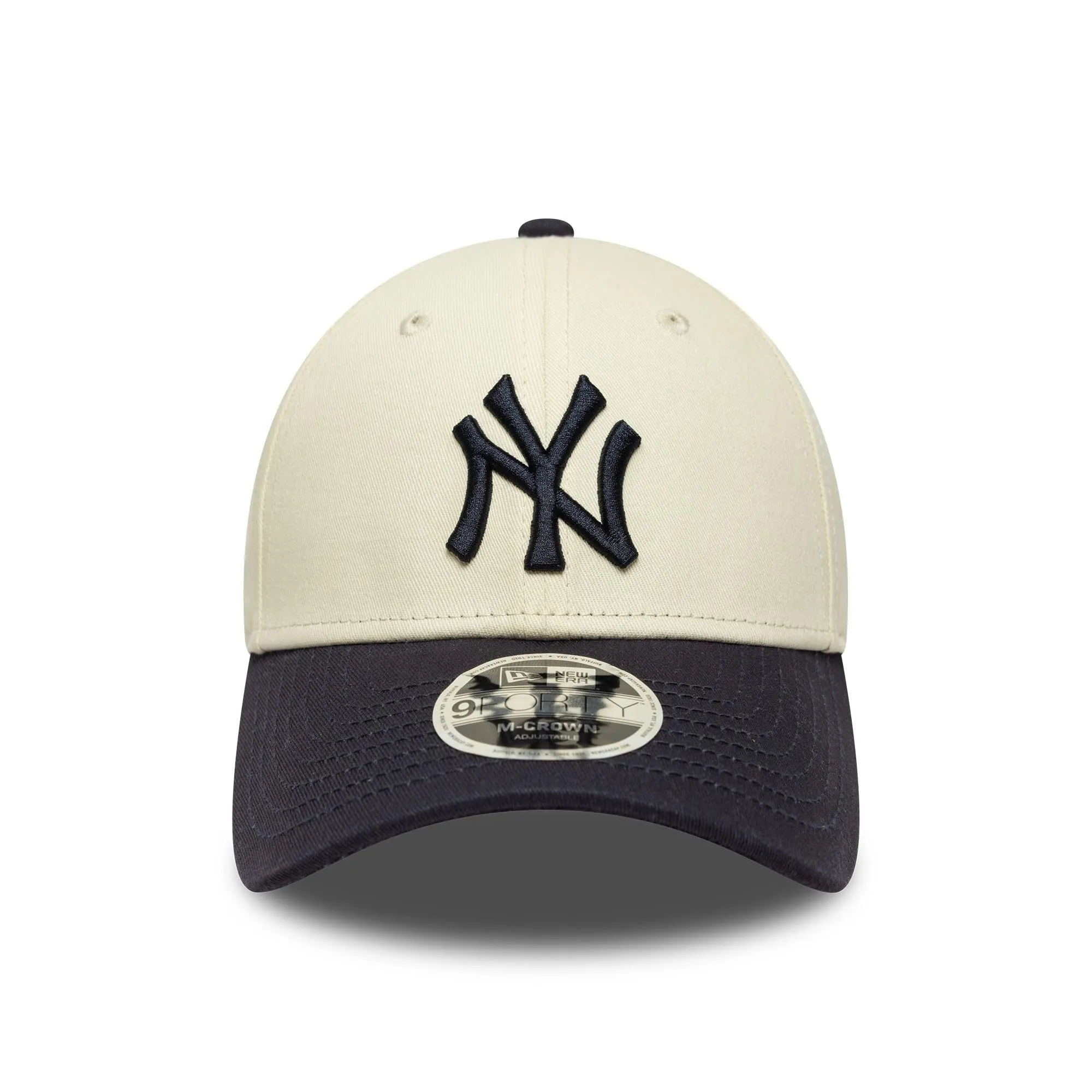 New Era New York Yankees MLB 9Forty M-Crown Cap - Beige/Navy Blue - immagine 2
