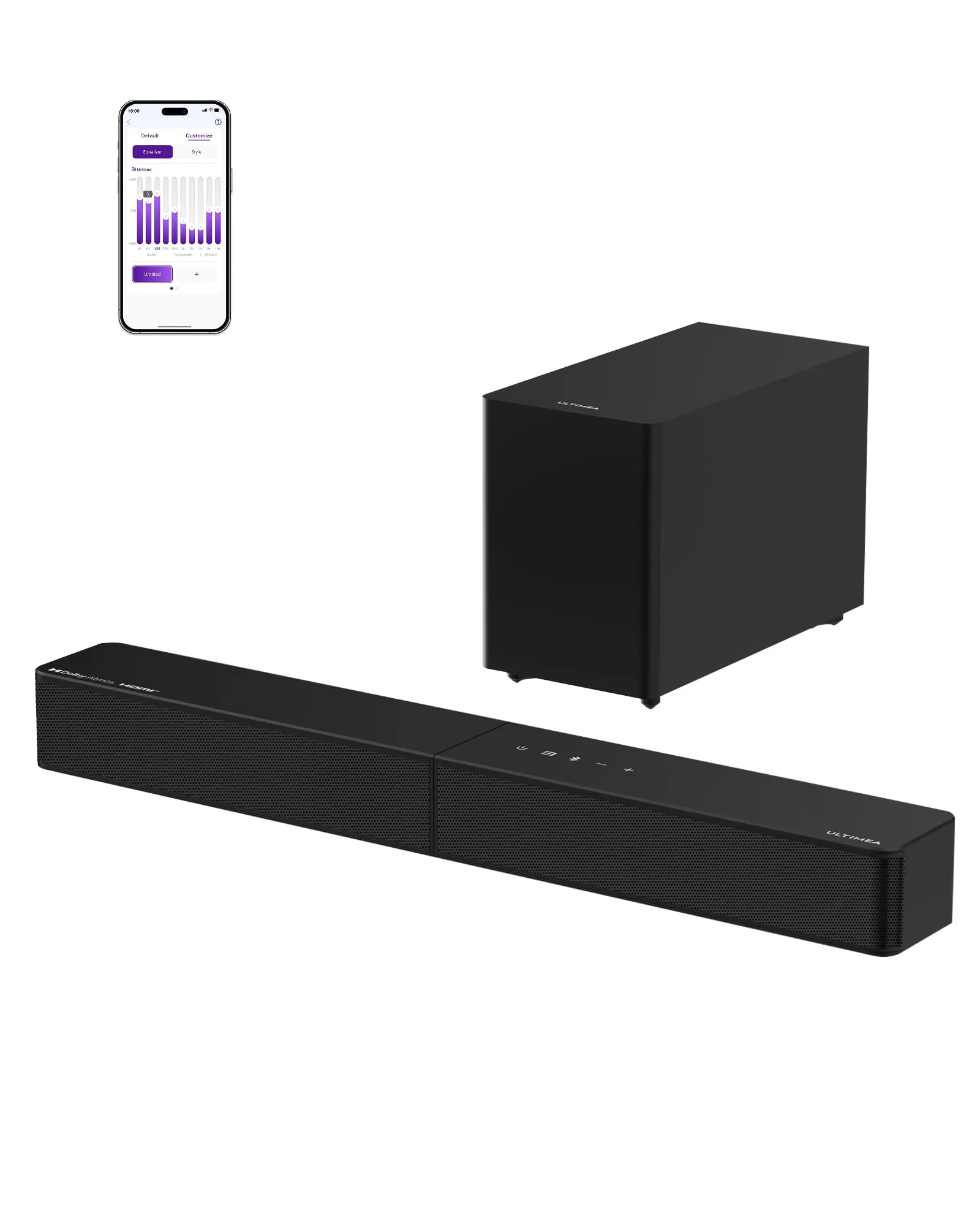 Ultimea Poseidon M40 2.1 Soundbar con Subwoofer Wireless, Dolby Atmos, VoiceMx, BassMx, 240W, App Control, HDMI eARC, Bluetooth 6.0, Modello 2026 - immagine 1