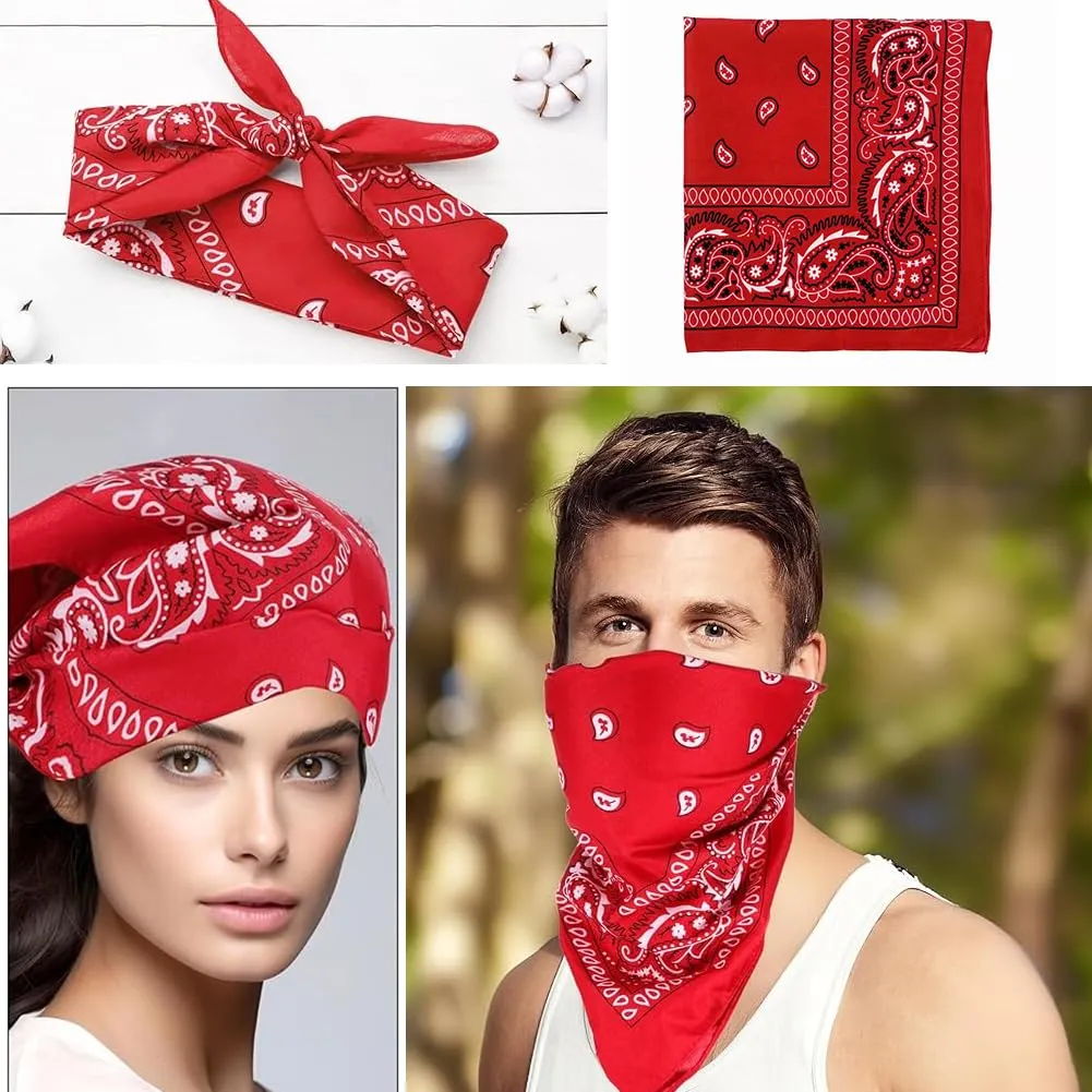 WFKKMEQ Set Accessori Costume da Cowboy 7 Pezzi con Cappello, Bandana, Cintura, Fondina, Collana e Distintivo (Marrone) - immagine 8