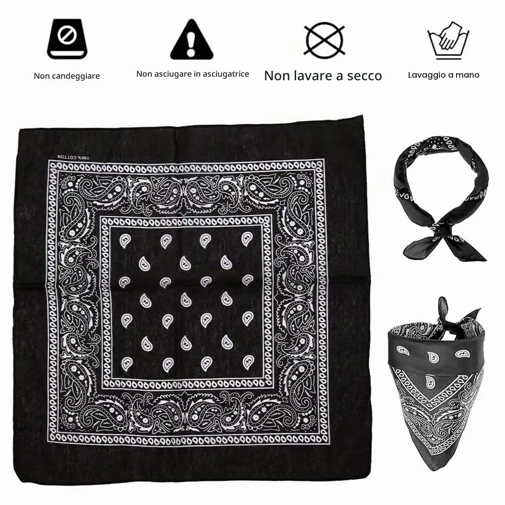 WFKKMEQ Costume da Cowboy, Set 4 Pezzi con Cappello, Bandana, Collana e Distintivo (Marrone) - immagine 7