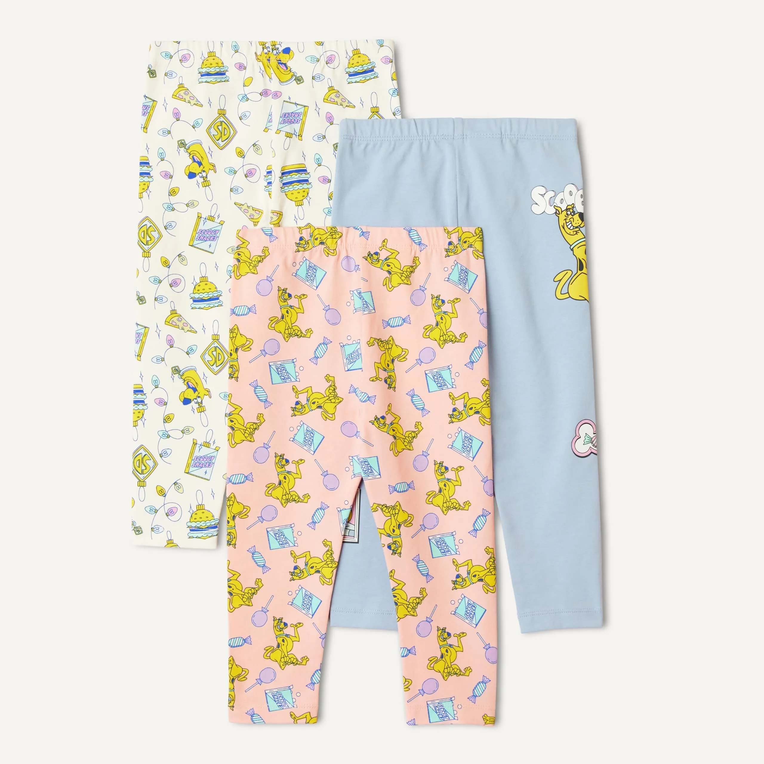 Amazon Essentials Warner Brothers Leggings da Bambina, Confezione da 3, Scooby And Friends, 3 anni - immagine 3