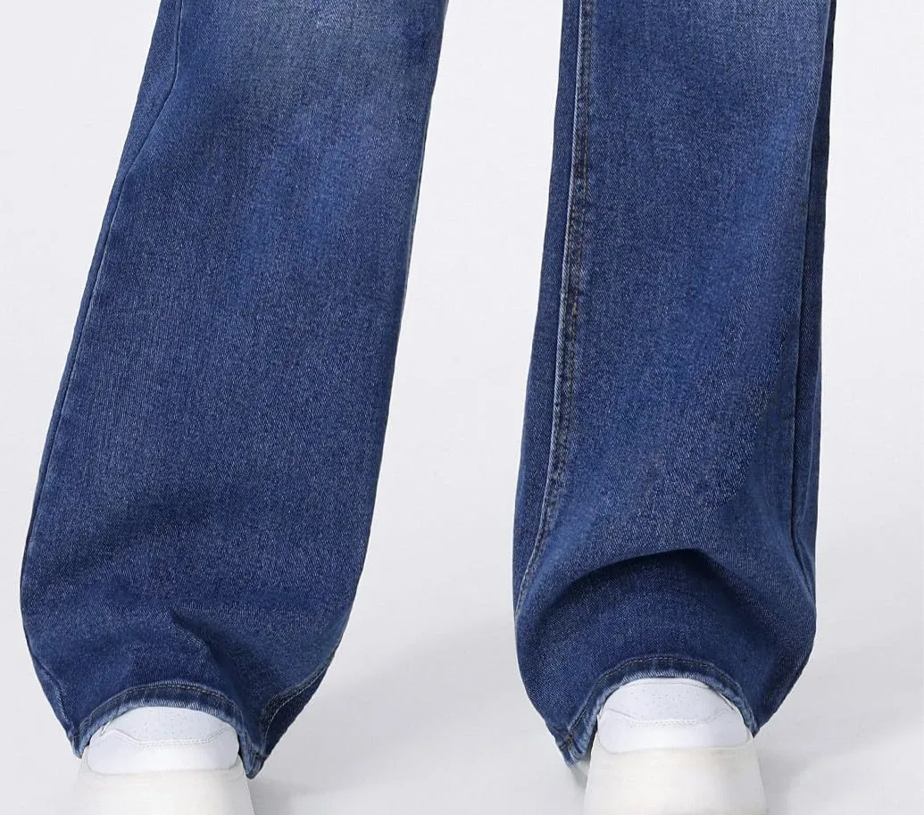 vittorio y Jeans Donna Vita Alta Baggy Wide Leg Denim XXL - immagine 7