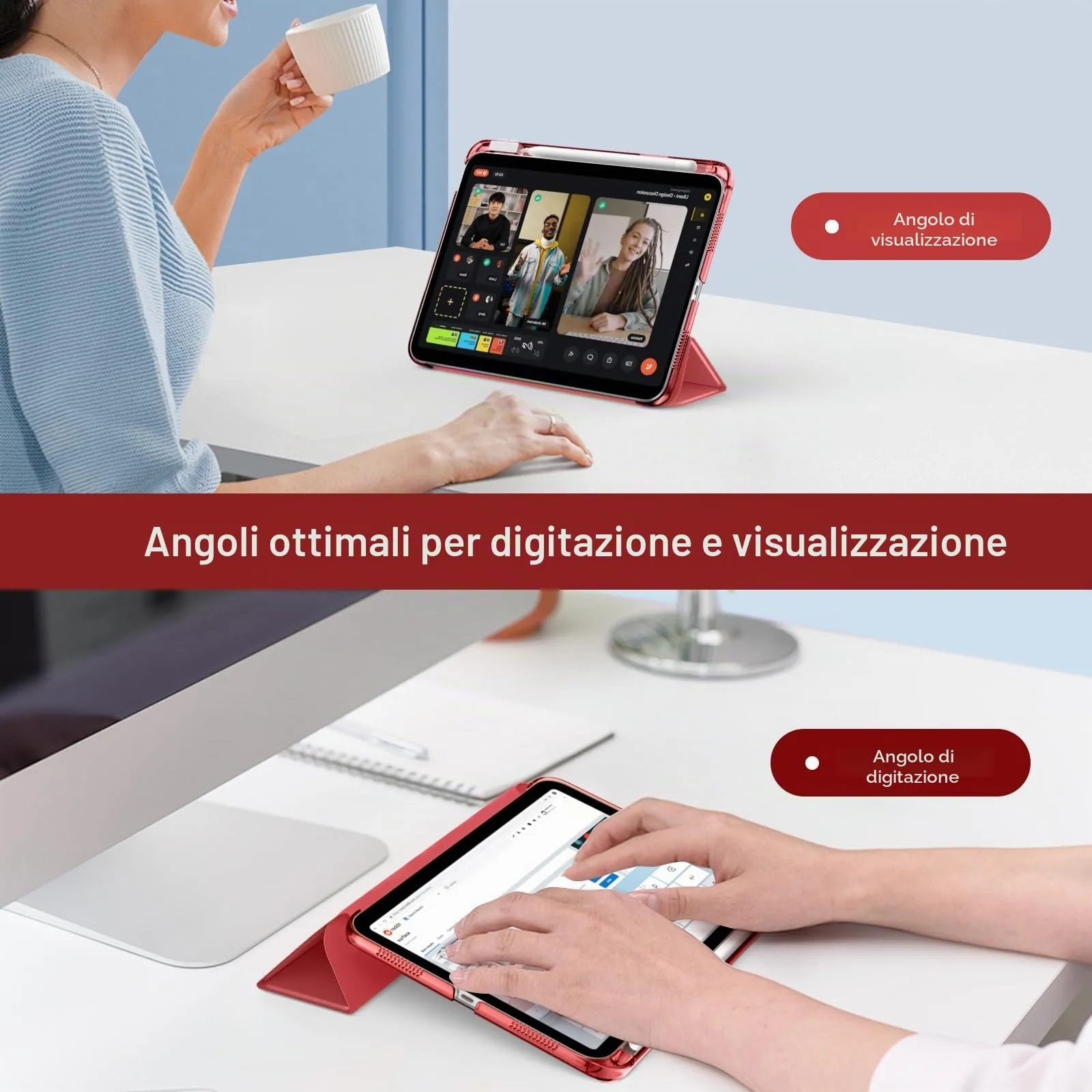 MoKo Cover per iPad Air 11 Pollici (M4/M3/M2) con Portapenna - immagine 4