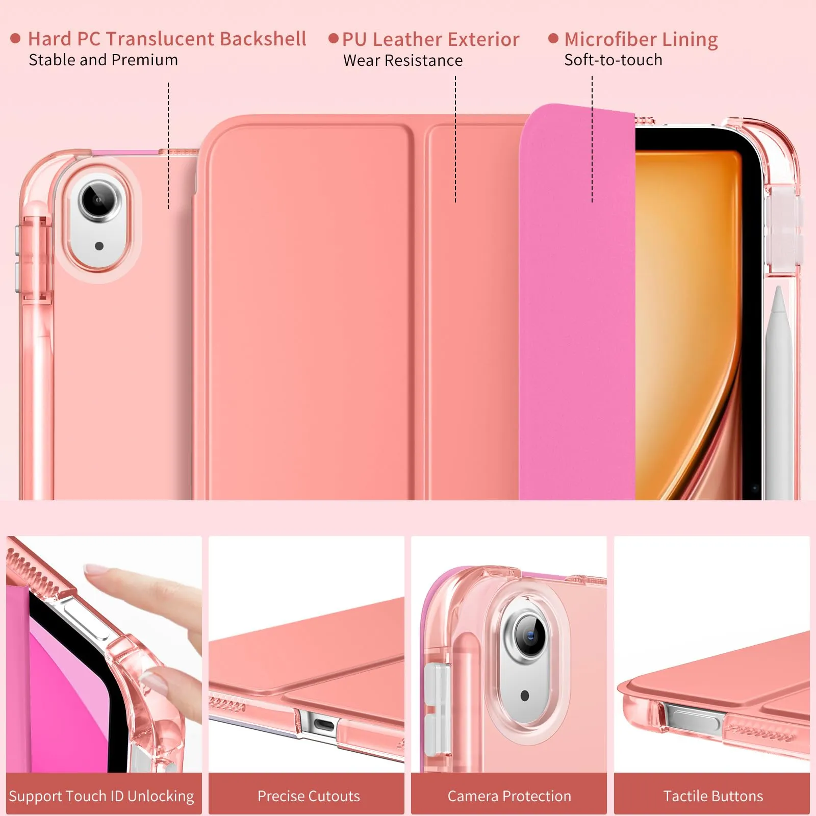 MoKo Cover per iPad Air 11 Pollici (M4/M3/M2) 2024/2025/2026 con Portapenna - immagine 3