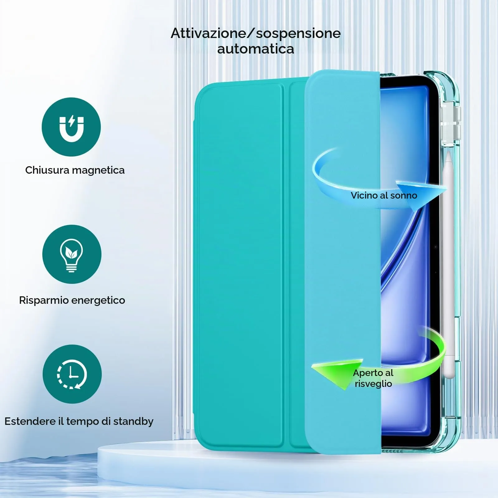 MoKo Cover per iPad Air 11 Pollici (M4/M3/M2) 2026/2025/2024 con Portapenna - immagine 7