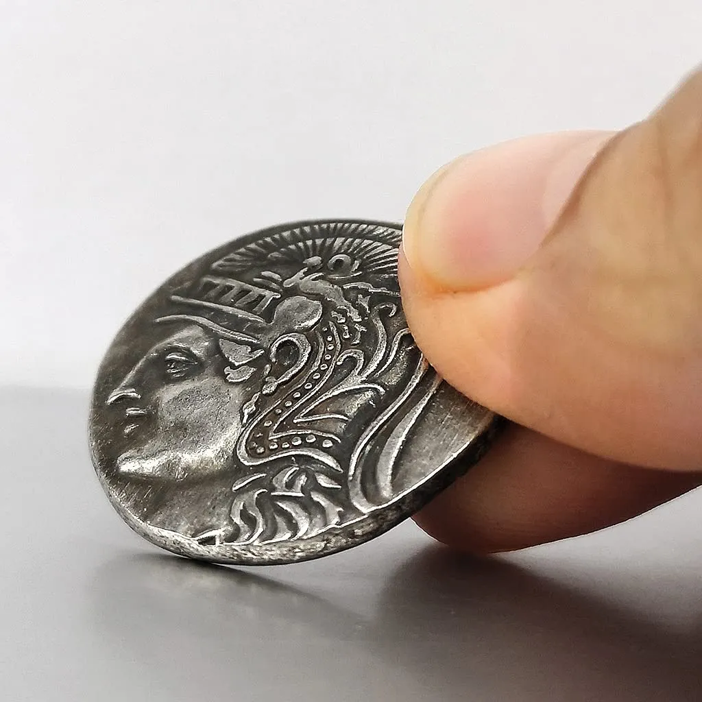 Riproduzione Monete Greche Antiche in Argento Athenian Owl 2 - immagine 4