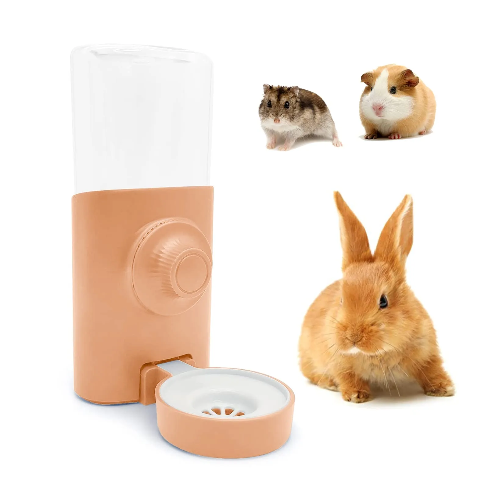 Septillar Borraccia Acqua Automatica a Gravità per Piccoli Animali, 600ml, Rosa - immagine 1