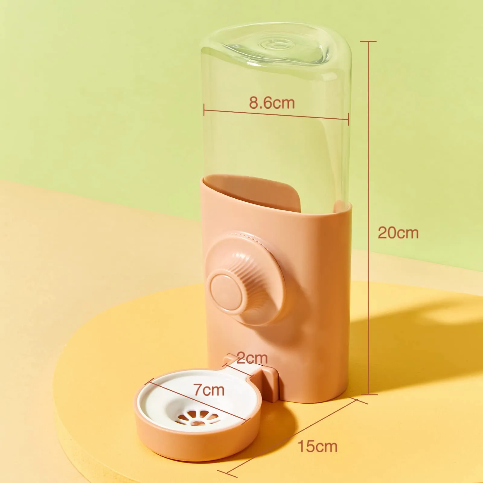 Septillar Borraccia Acqua Automatica a Gravità per Piccoli Animali, 600ml, Rosa - immagine 6
