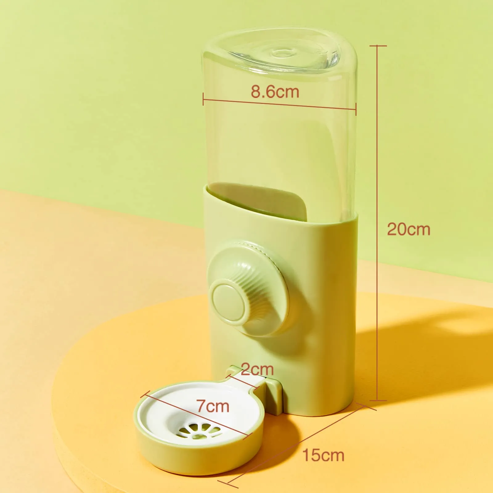 septillar Borraccia Acqua Automatica a Gravità per Piccoli Animali, Verde, 600ml - immagine 6
