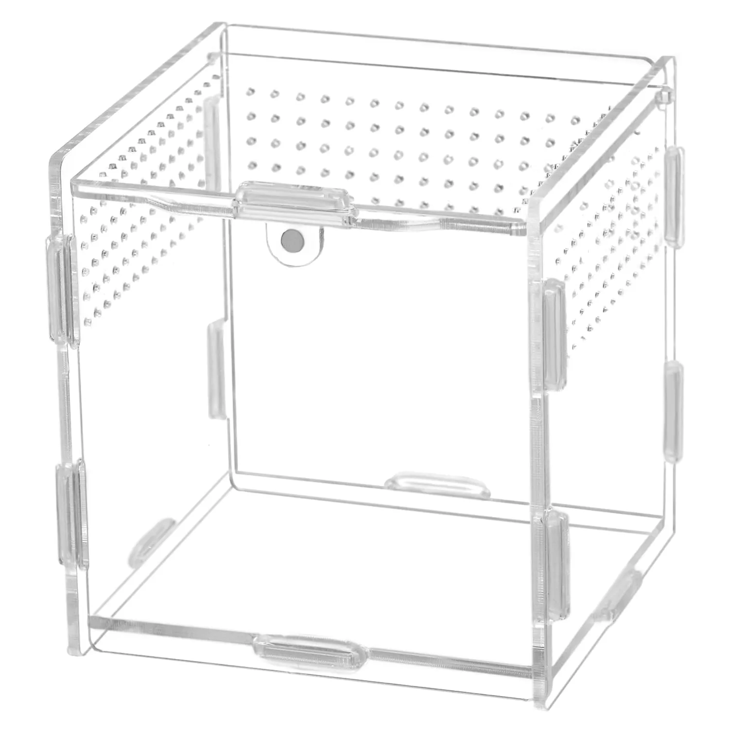 QWORK Scatola per Rettili in Acrilico, Terrario Insetti 9.5 x 9 x 9 cm per Mantide Religiosa, Ragni, Lucertole, Lumache - immagine 7