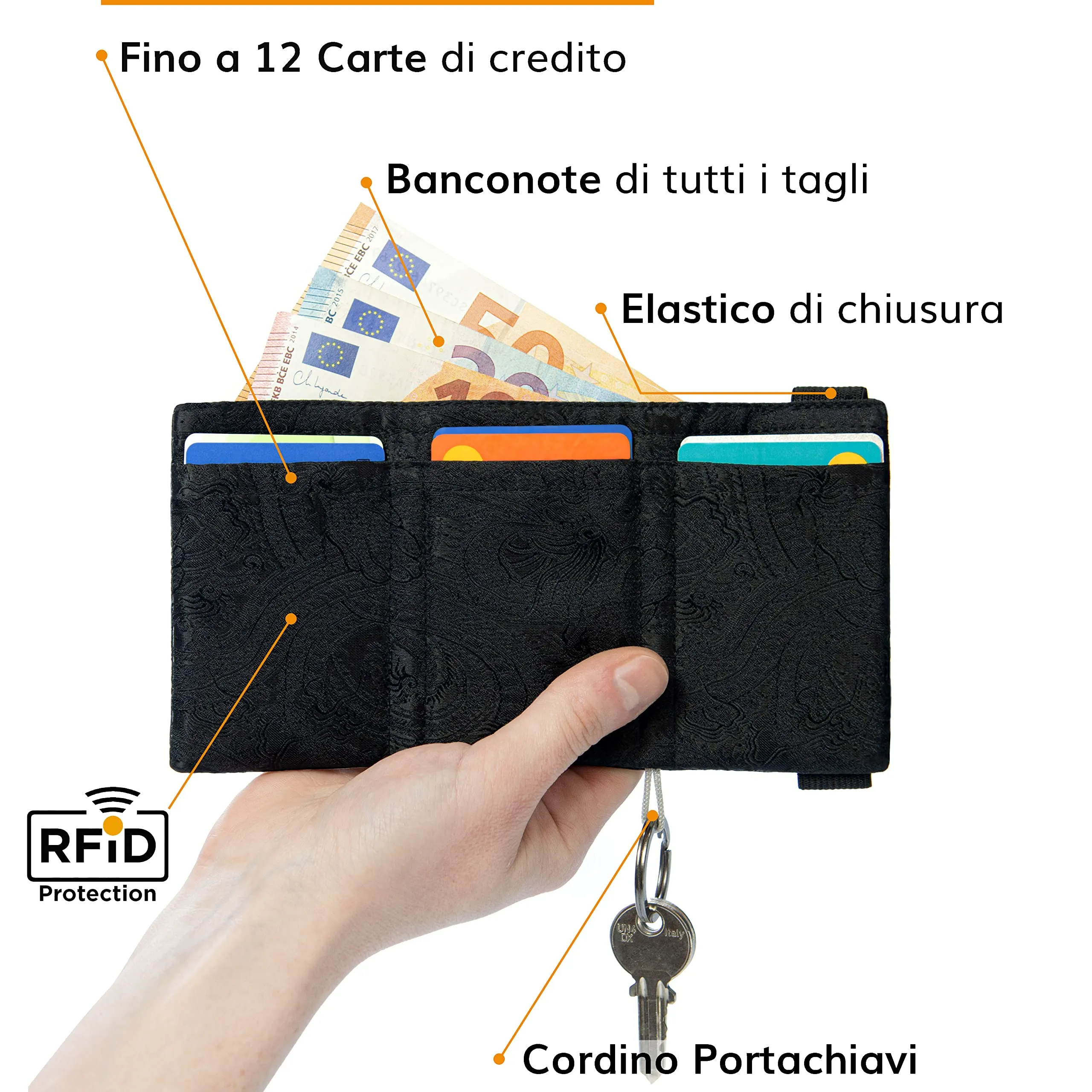 Guggiari Portafoglio Uomo Slim con Protezione RFID - Dragon - immagine 4