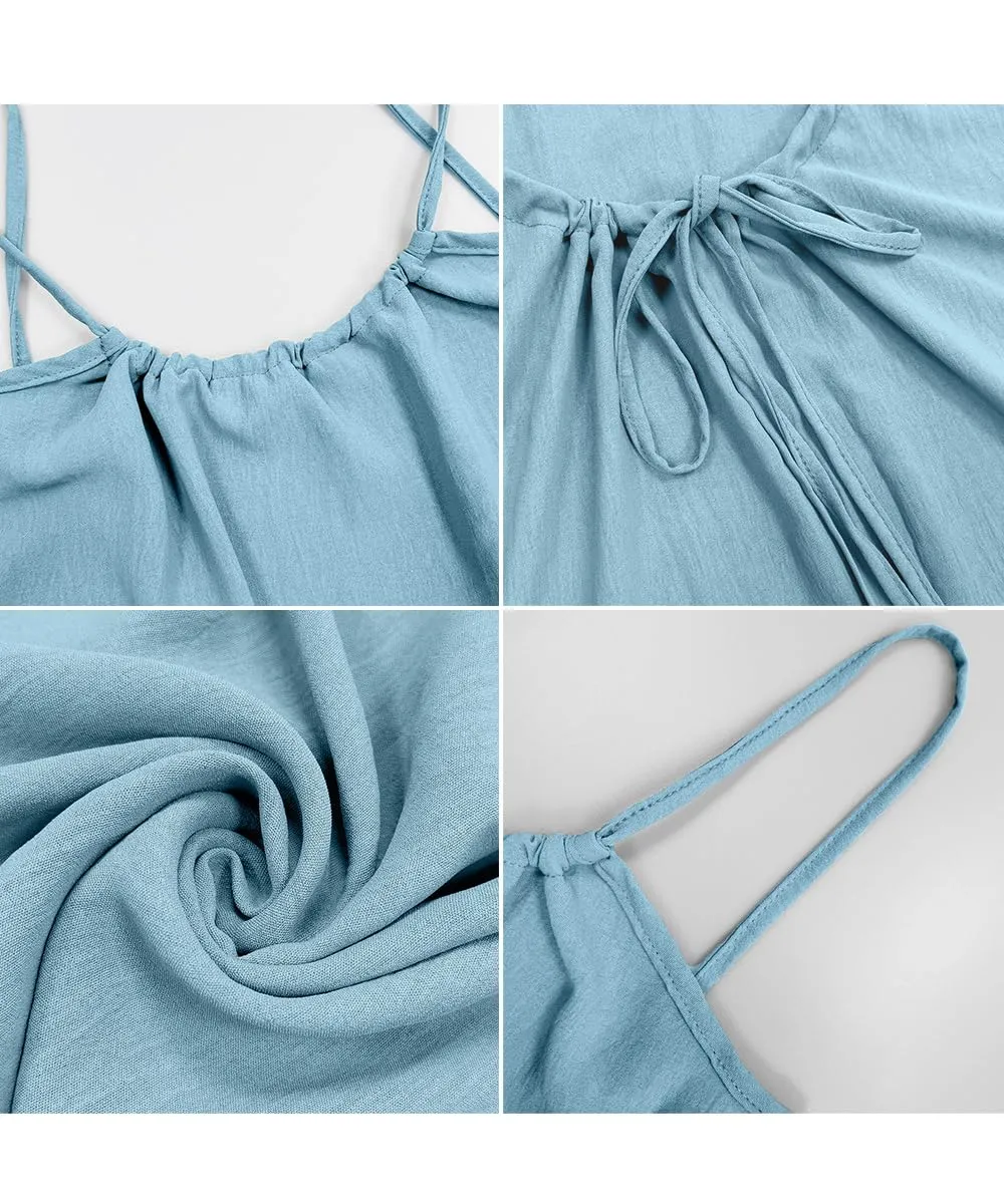 ABINGOO Vestito Estivo Lungo Donna Schiena Scoperta Casual Maxi Abito - immagine 6