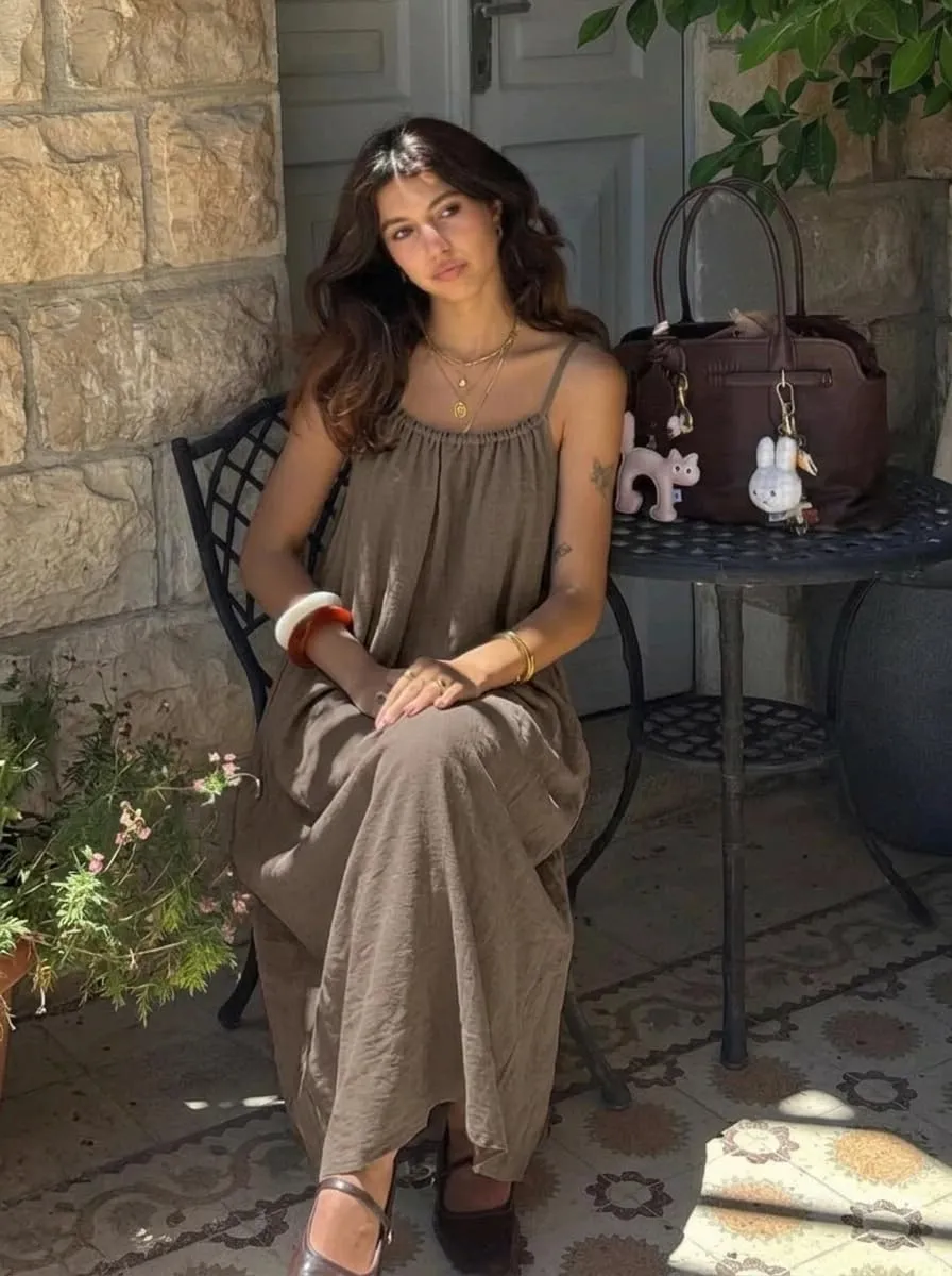 ABINGOO Vestito Estivo Lungo Donna Schiena Scoperta Maxi Abito - immagine 3