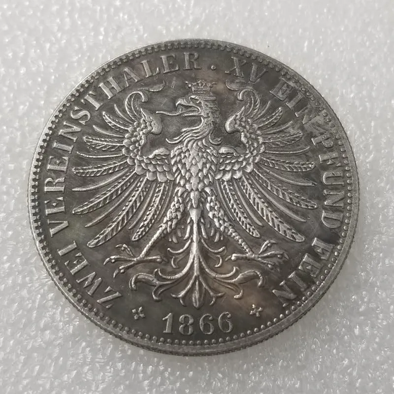 Riproduzioni di Monete Antiche Tedesche e Europee in Argento (German-1866) - immagine 3