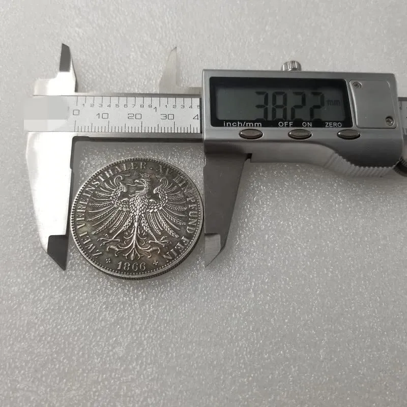 Riproduzioni di Monete Antiche Tedesche e Europee in Argento (German-1866) - immagine 4
