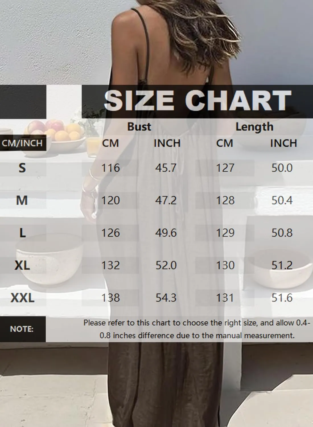 ABINGOO Vestito Estivo Lungo Donna Schiena Scoperta Maxi Abito Casual - immagine 7