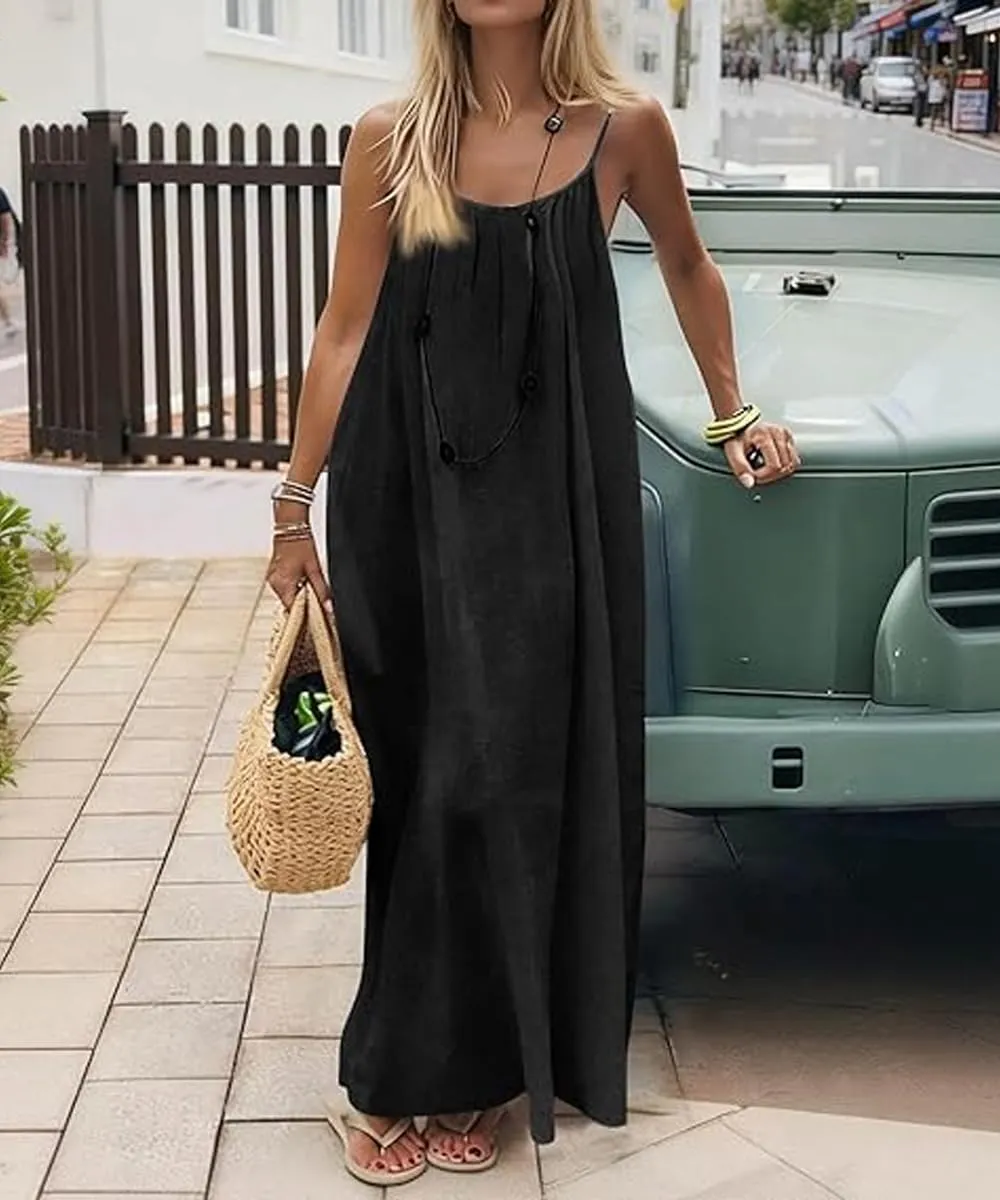 ABINGOO Vestito Estivo Lungo Donna Schiena Scoperta Maxi Abito Casual - immagine 4