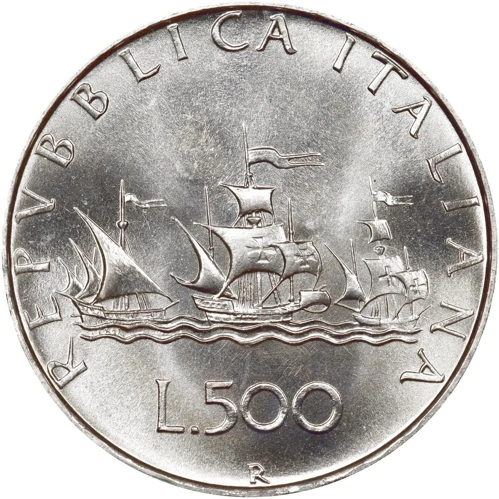 Riproduzione Moneta 500 Lire Italiane da Collezione - immagine 3