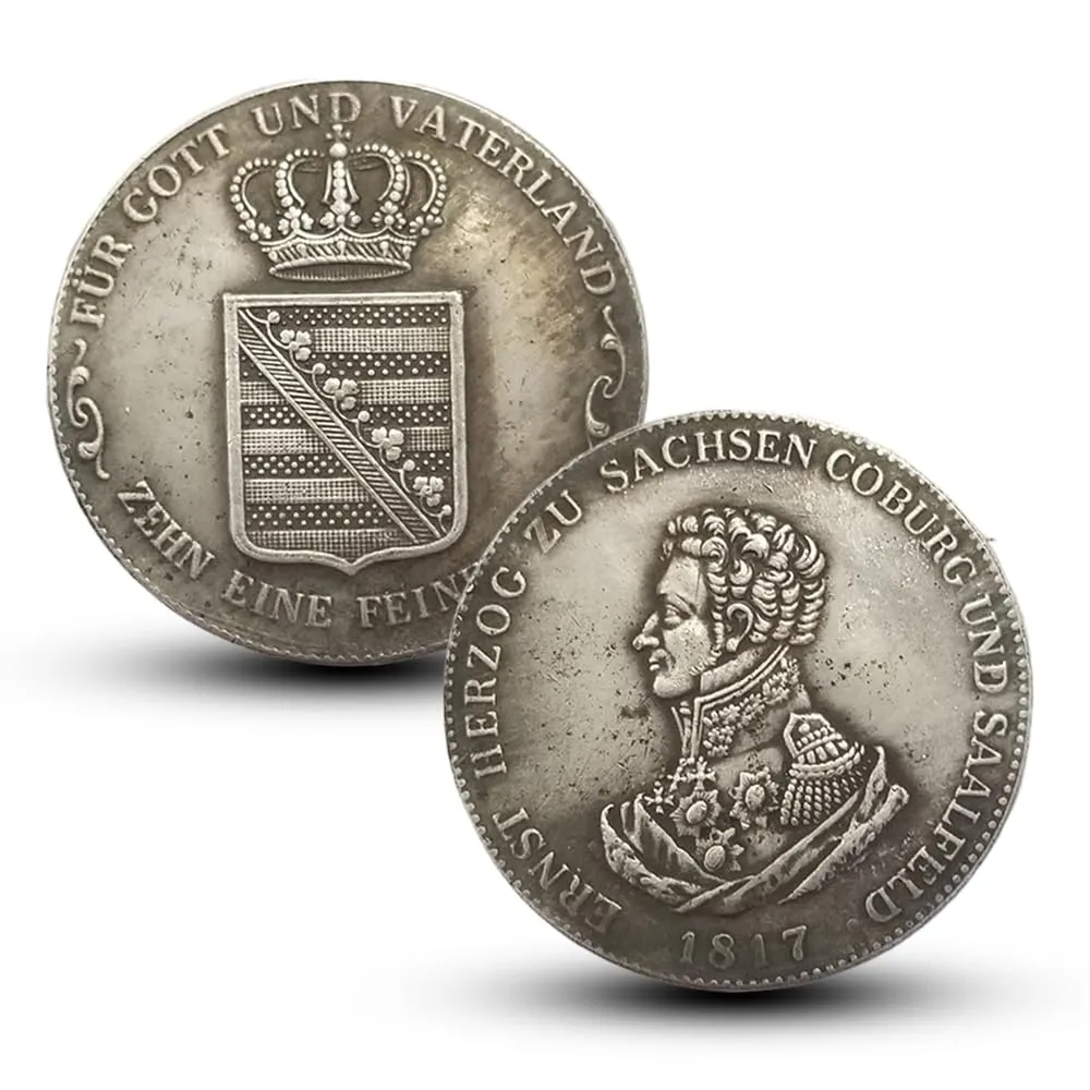 Riproduzioni di monete antiche europee in argento, collezione storica (German-1817) - immagine 1