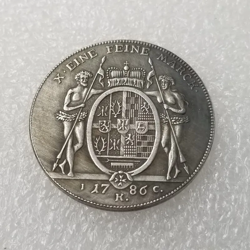Riproduzioni di monete antiche europee in argento, collezione storica (German-1786) - immagine 2