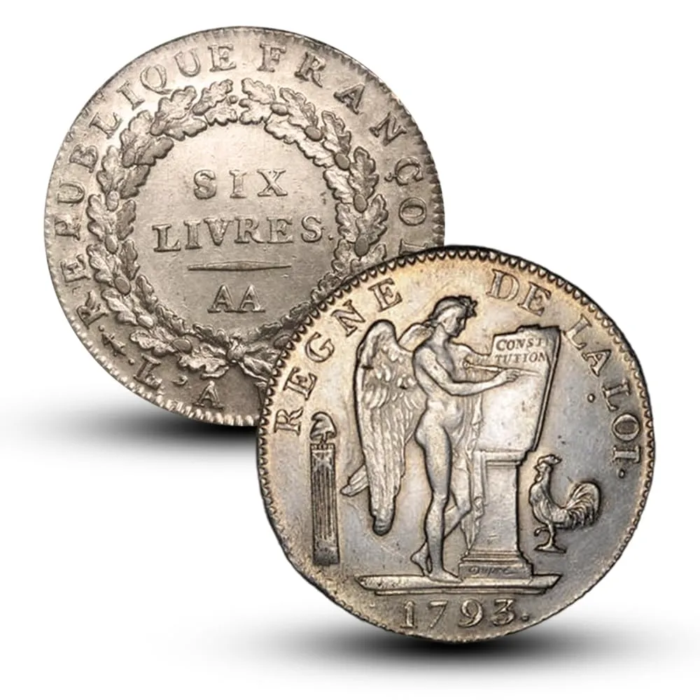 Riproduzione Moneta Argento Francia 1793 - immagine 1