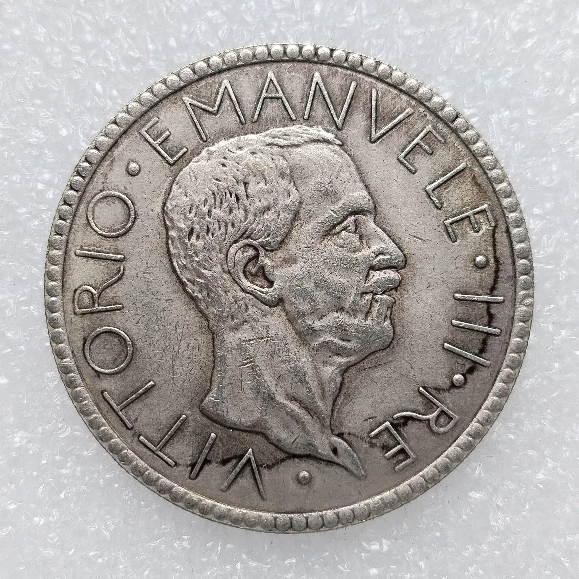 Riproduzione Moneta Lira Italiana 1928 - Collezionismo - immagine 2